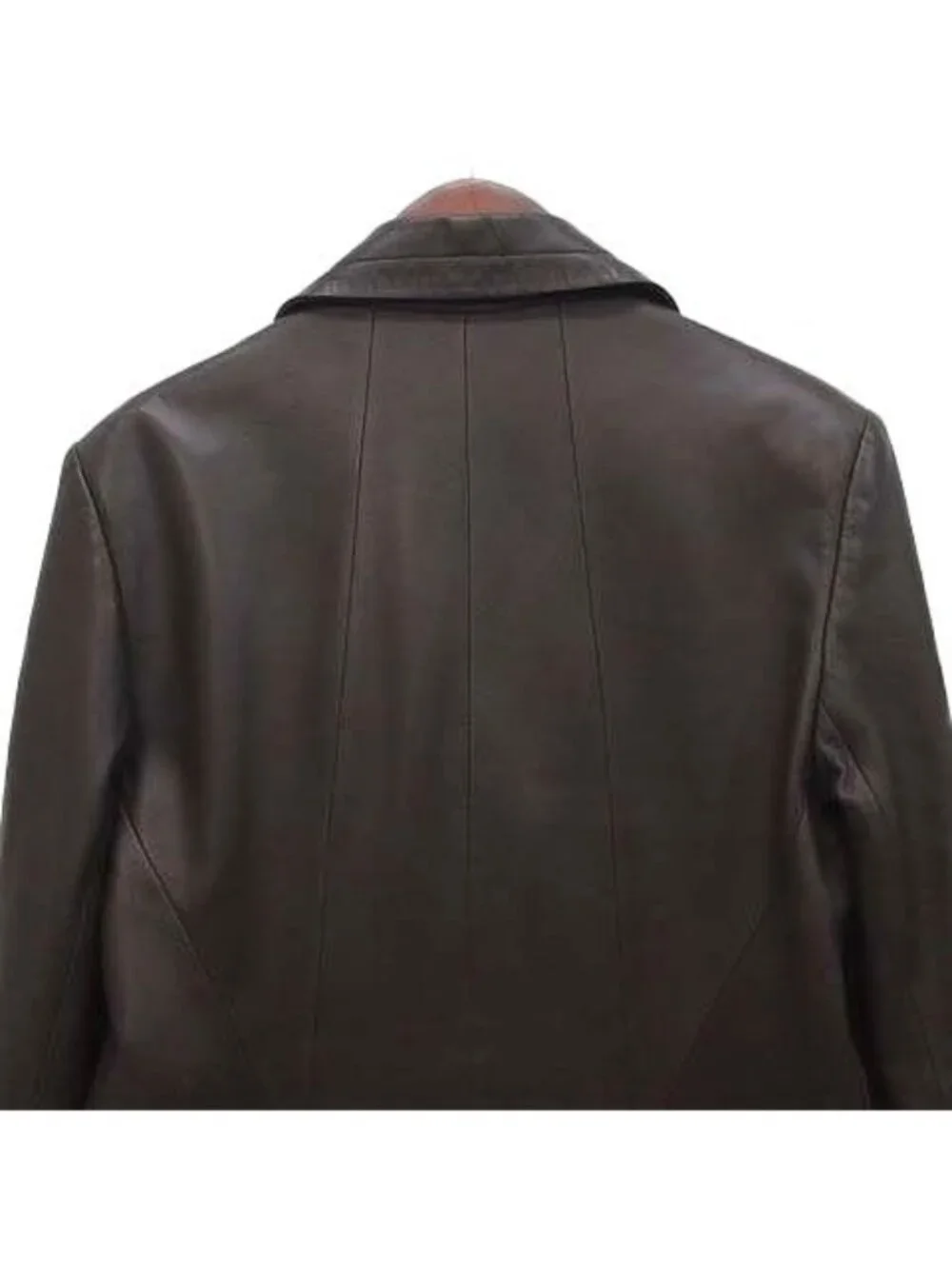 Loewe Nappa Leather Double Breasted Long Jacket Brown 40